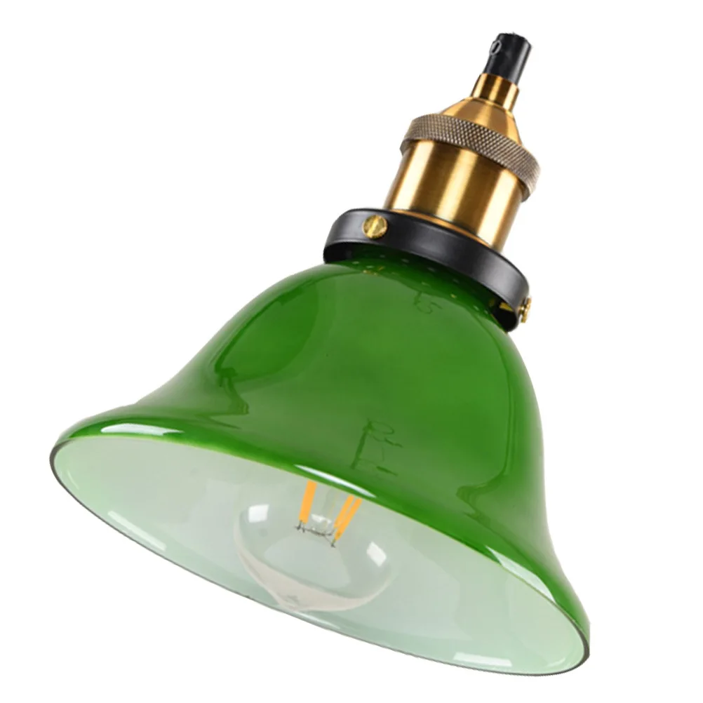 1 قطعة اليشم الأخضر الرجعية النمط الصناعي مصباح معلق سهلة التركيب ضوء السقف استخدام داخلي لمطعم غرفة بار