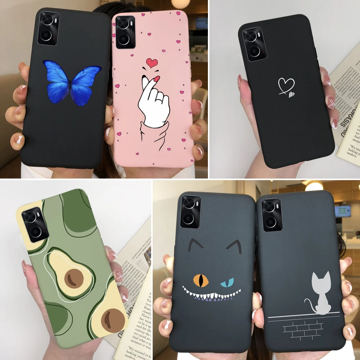 Phone Case For Oppo A96 A97 Cat Monster Soft Matte Silicone Anti Drop Back Cover For Oppo A 96 97 OppoA96 Bumper Funda Coque Bag