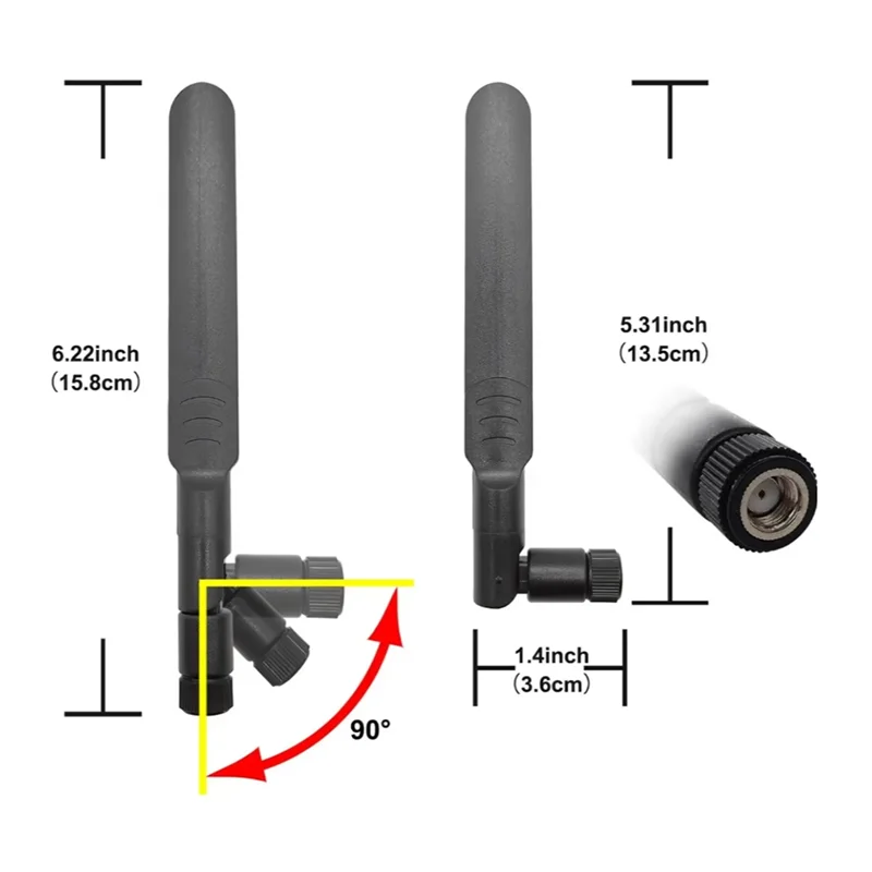 Кабель ABMF-15Cm RP-SMA к MHF4 в комплекте двухдиапазонная антенна Wi-Fi 8Dbi 2,4 ГГц 5,8 ГГц SMA штекер для карты M. 2 NGFF WLAN
