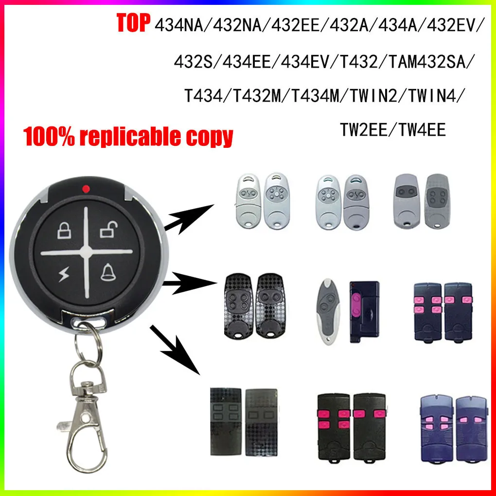 100% replication Compatible  remote control 433.92MHz Garage Remote Control Door  -TOP 434NA/ 432NA/ 432EE/ 432A/ 434A/ 432EV