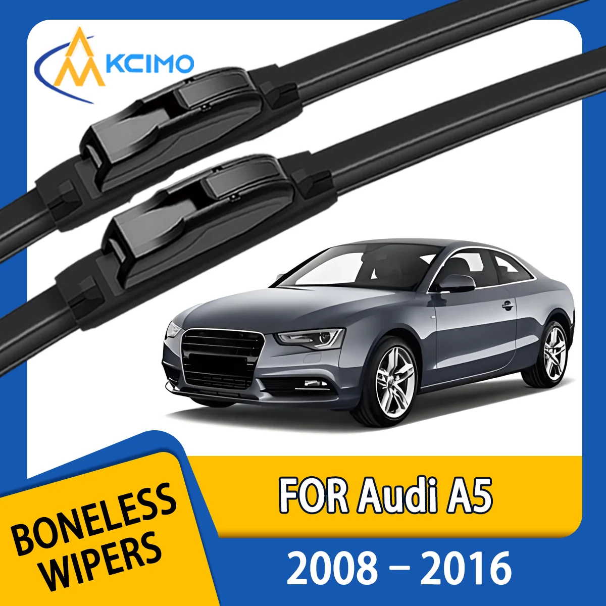 

KCIMO 2PCS New Front Windshield Wiper Blade for Audi A5 8T/8F 2008-2016 S5/RS5 Front Windshield Auto Wipers Blade Accessories