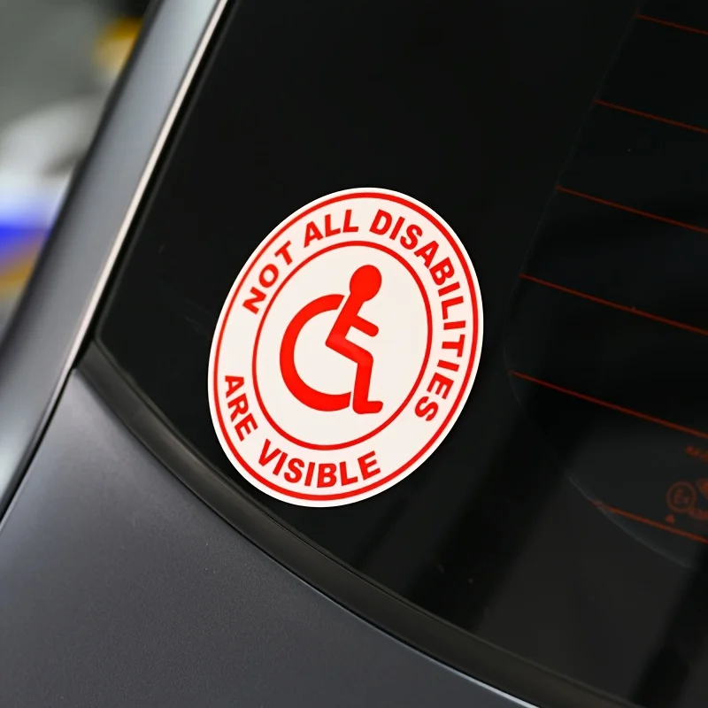 Not All Disabilities Are Visible Waterproof Sticker Decal For Laptop Luggage Helmet Public Awareness Personalized Ornament Decor