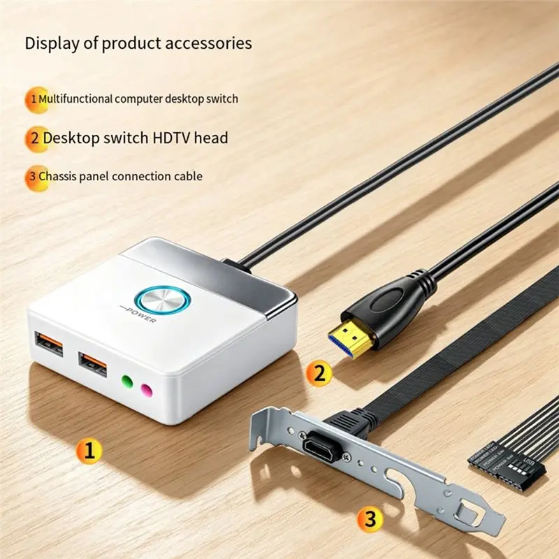 AU61-Computer Desktop Power Control Switcher Internet Bar Desktop Anti-Theft Switch Extension Cable External PC Power