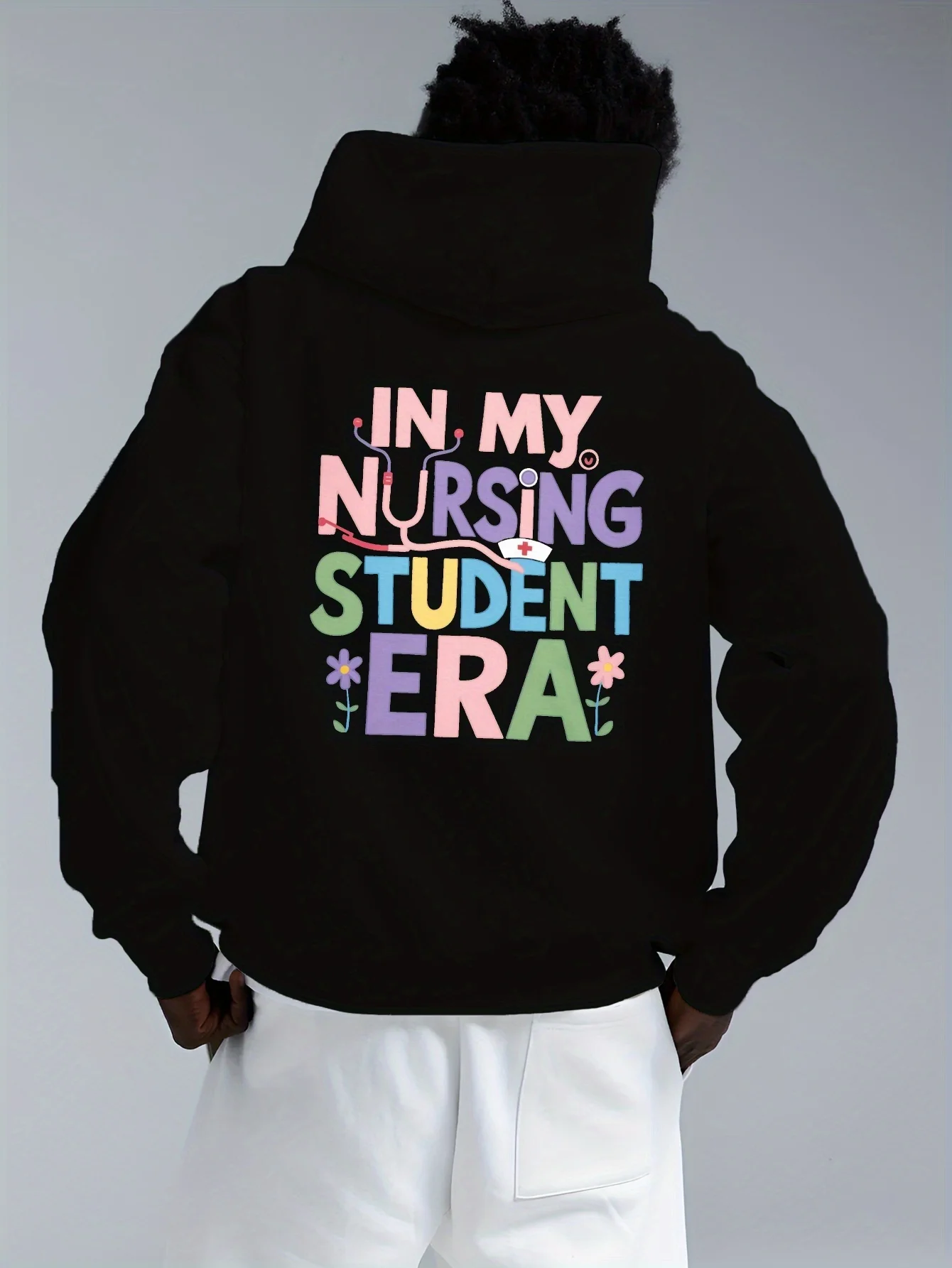 هوديي - تم طباعة الظهر بـ "في عصر طلاب التمريض الخاص بي"، مناسبة لمحترفي المرضعات وعامل الطب #1
