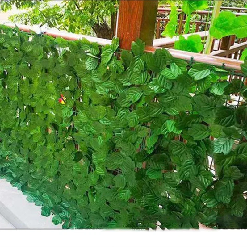 1M/3M Kunstmatige Groene Blad Hekpanelen Faux Privacy Hek Scherm Voor Thuis Buiten Tuin Balkon Decoratie