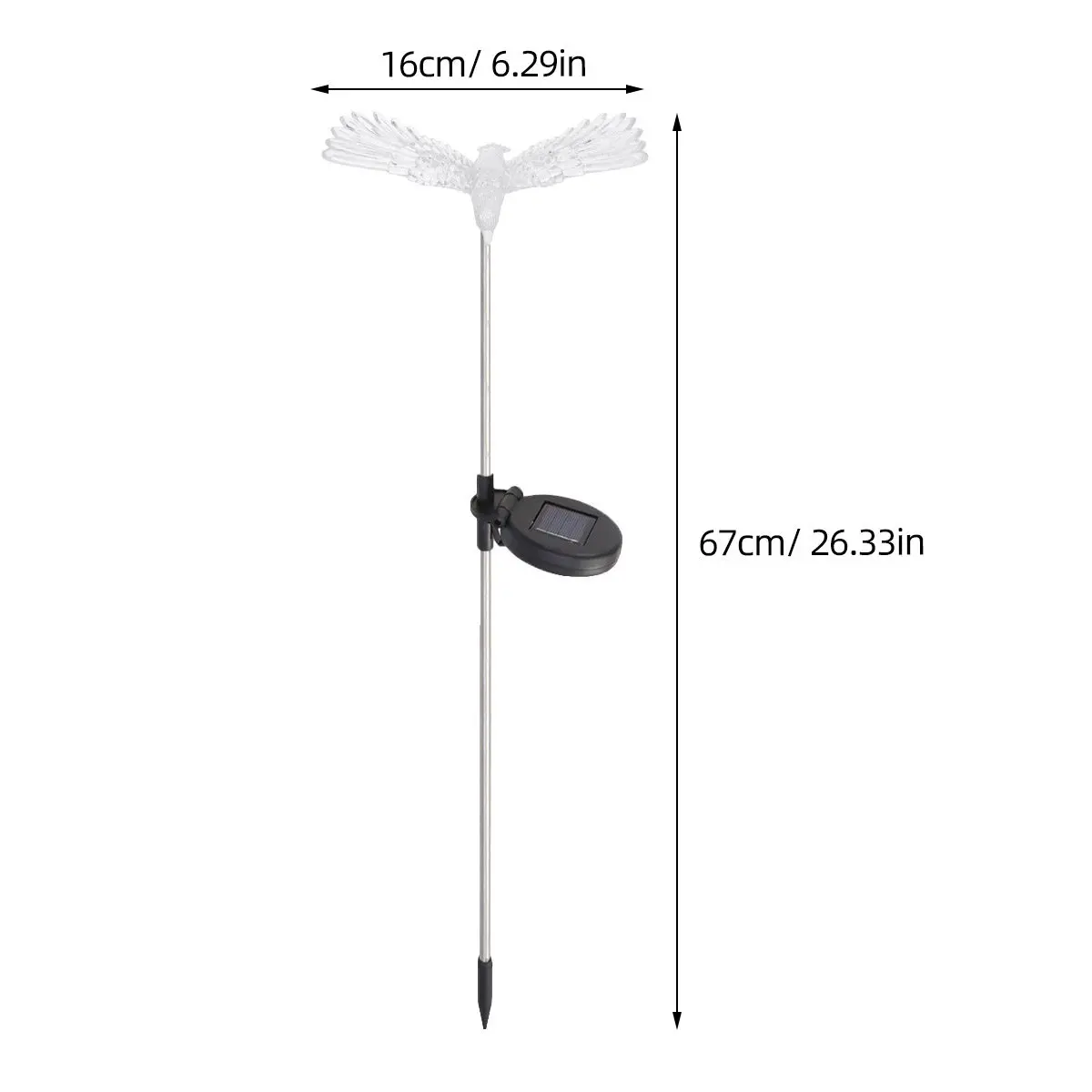 Waterproof Solar Lawn Lamp Bird Shape Ground Plug LED Garden Light IP65 for Outdoor Patio Yard Pathway Deck Pool Party Wedding