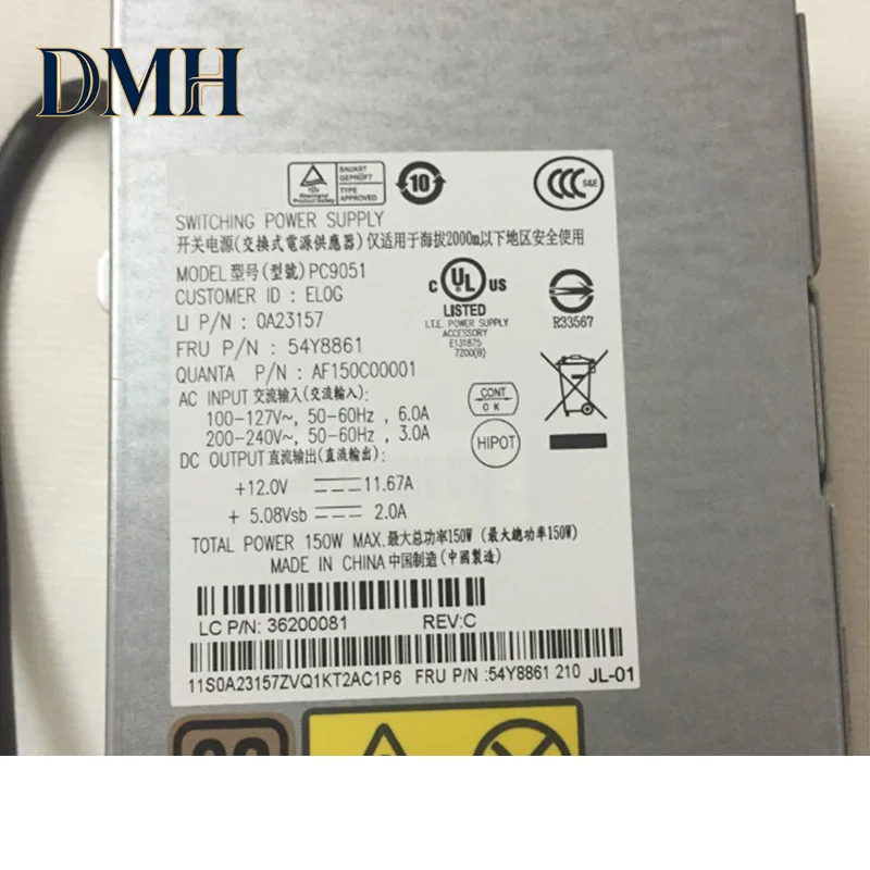 Fuente de Alimentación de 150W para Lenovo ThinkCentre M7191Z M9000z M9010Z M9020Z/ M9080Z M9099Z S600 M70Z PSU PC9051 PS-2151-01 DPS-150QB A