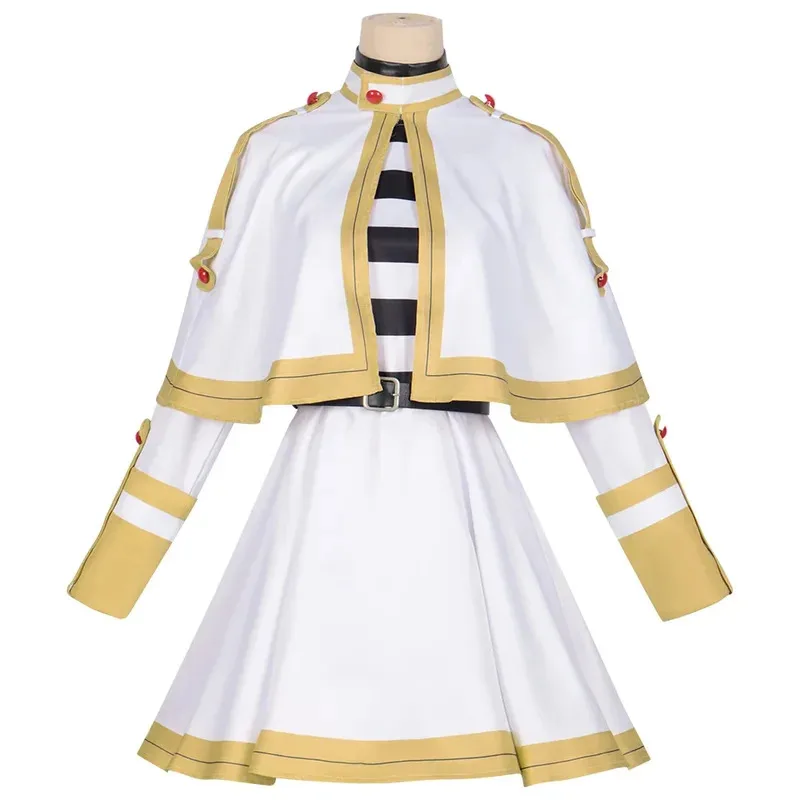 Anime Sousou No Frieren Cosplay Costume Women Retro Magician Dress With Cape Elf Ear Socks Halloween Carnival Performese Clothes