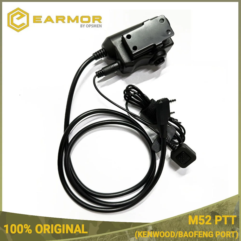 

OPSMEN Earmor Adapter M52 PTT Airsoft Tactical Headset PTT Kenwood Extend The Finger Line Button Combination