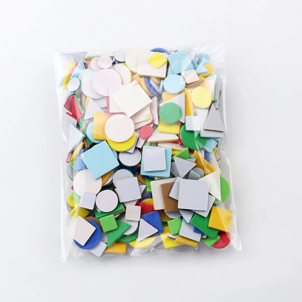 

1 Bag of Self-Adhesive Eva Geometric Shapes Stickers for Kids DIY Craft Supplies Wall Door Window Decorative Decals