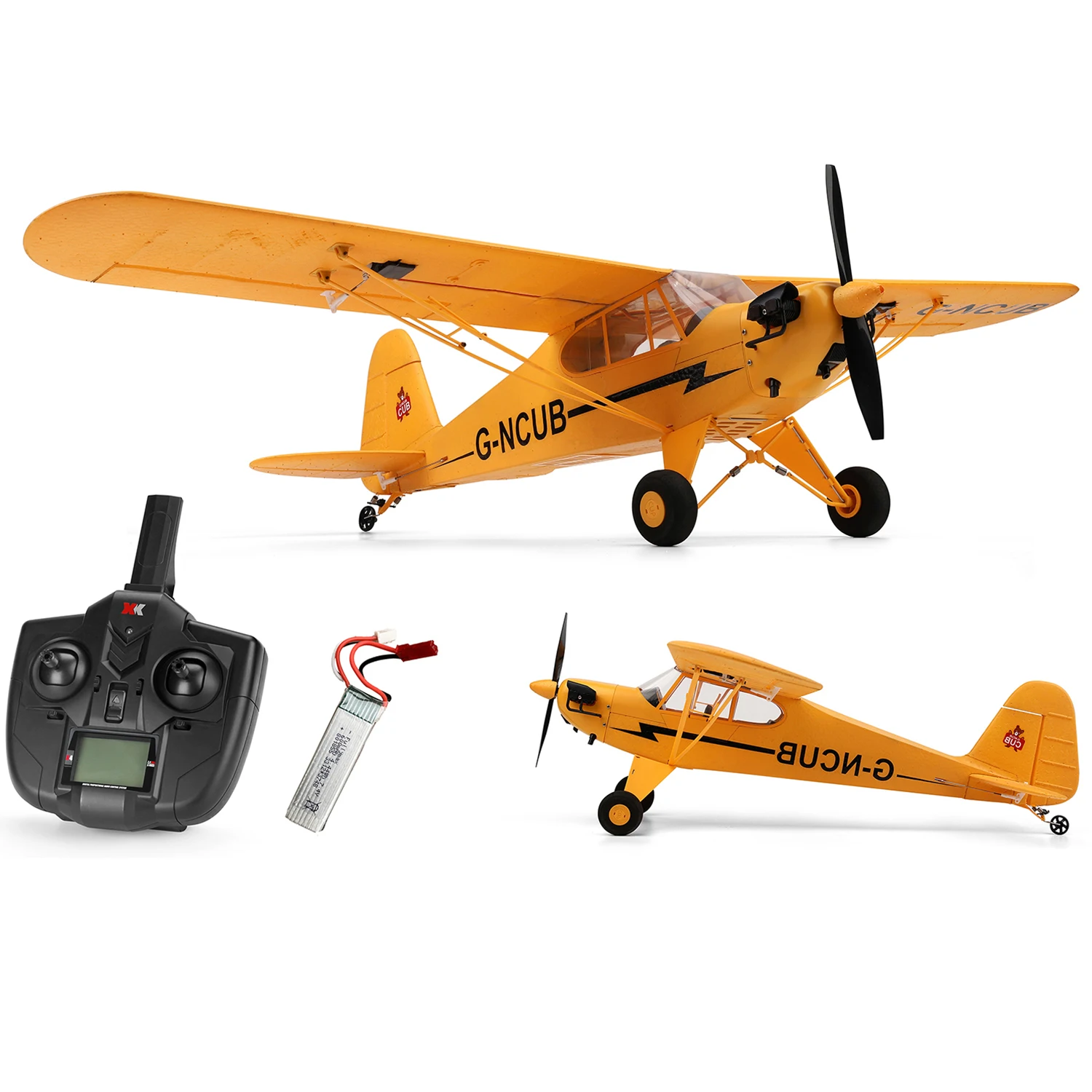 WLtoys A160 J3 RTF Large 25.6-Inch Brushless RC Plane 2.4GHZ 6-AXIS Gyro Remote Control Airplane 5CH EPP Aircraft Smart-Fly