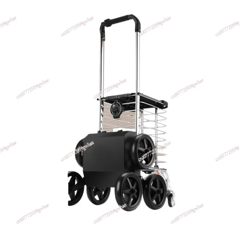 Portable elderly grocery shopping cart electric stair climbing machine