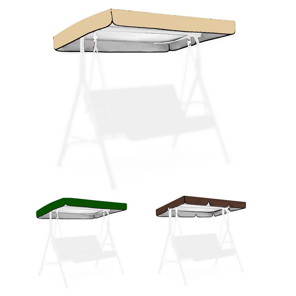 195x125x15 سنتيمتر 3-مقعد سوينغ غطاء المظلة 195X125 سنتيمتر: أنيقة ومتعددة الاستخدامات استبدال أجزاء المنزل في الهواء الطلق إكسسوارات الحديقة