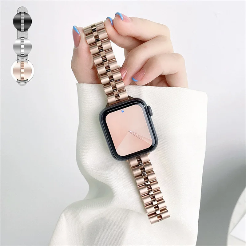 Thin Stainless Steel Bands Compatible with Apple Watch 38mm 40mm 41mm 42mm 44mm 45mm 49mm for Women,Straps for iWatch 8 7 6 5