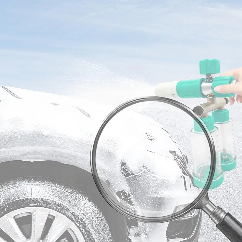 

100ML Dual-Kettle Car Wash Foam Sprayer Adjustable Portable Auto Wash Machine Auto Washing Snow Foam Lance Home Cleaning Tool