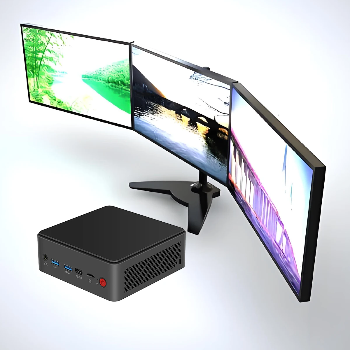 Mini PC Intel Alder Lake N150 Mini Desktop Gaming Computer Portable NUC BOX Computer 4-Core 4-thread 2.5G Lan SSD