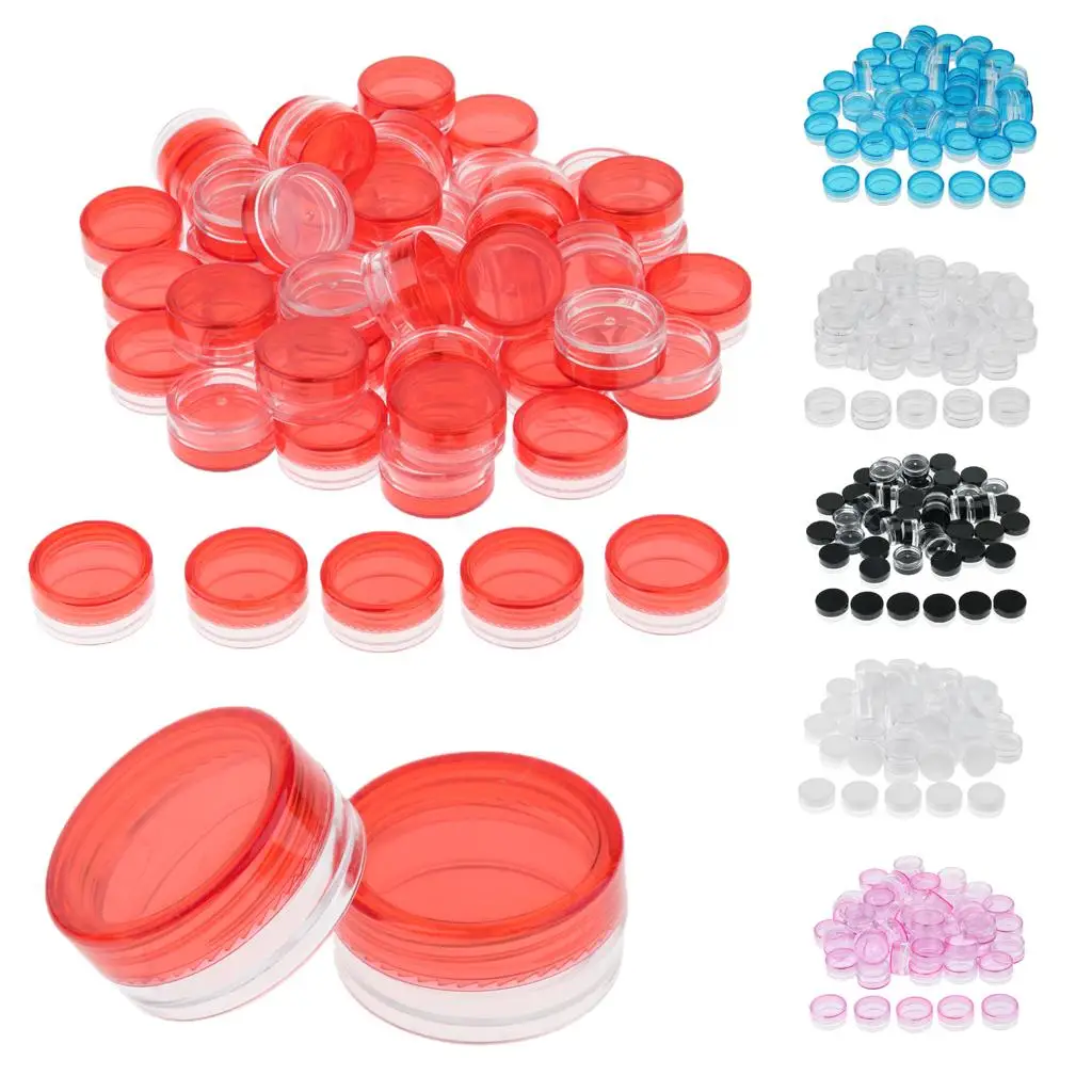 50 leere Creme gläser 3g transparente kleine Gläser für Kosmetik gläser, Lippen balsam gläser,