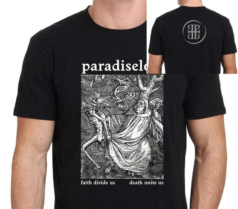 T Shirt Personalized Crew Neck Short-Sleeve Zomer Mens Paradise Lost Faith Divides T Shirts