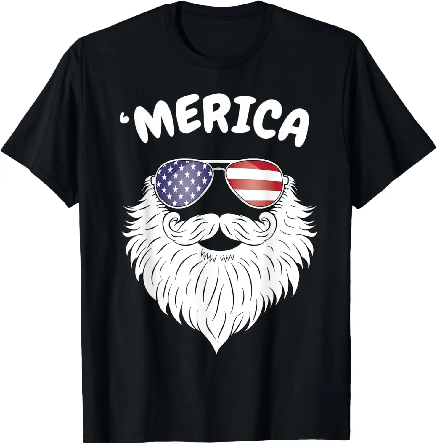 

Солнцезащитные очки Merica Santa Beard Патриотическая футболка с флагом США 4 июля