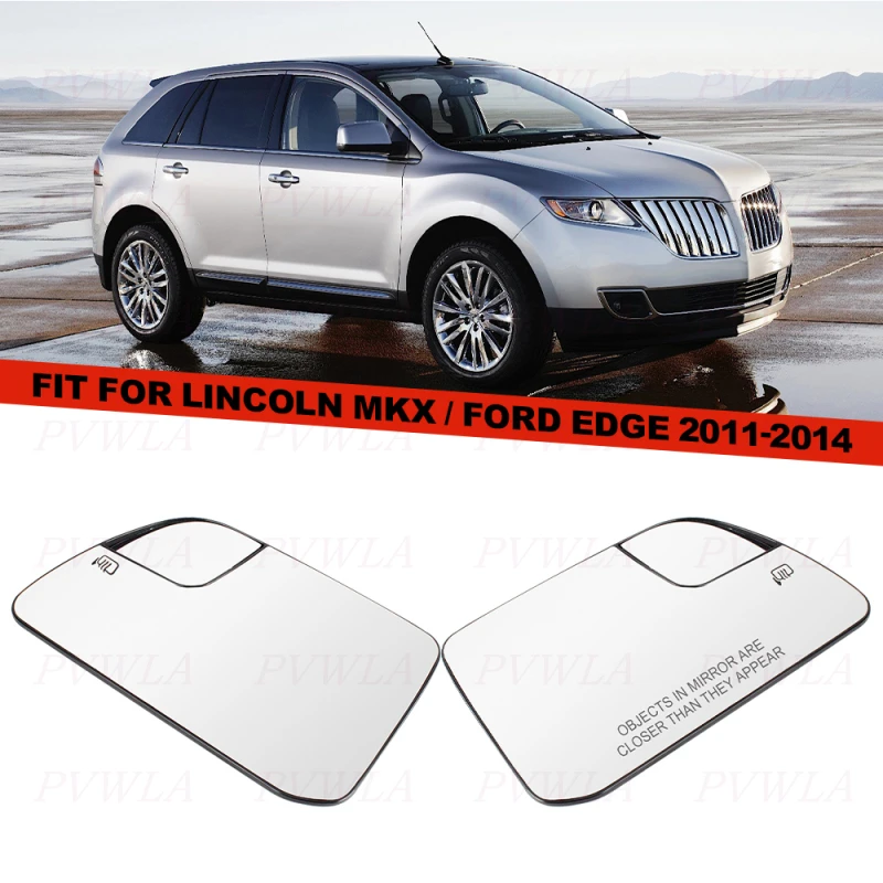 Lente calefactable para Lincoln MKX / Ford Edge 2011 2012 2013 2014 espejo retrovisor accesorios de cristal para coche FO1325214 FO1324214