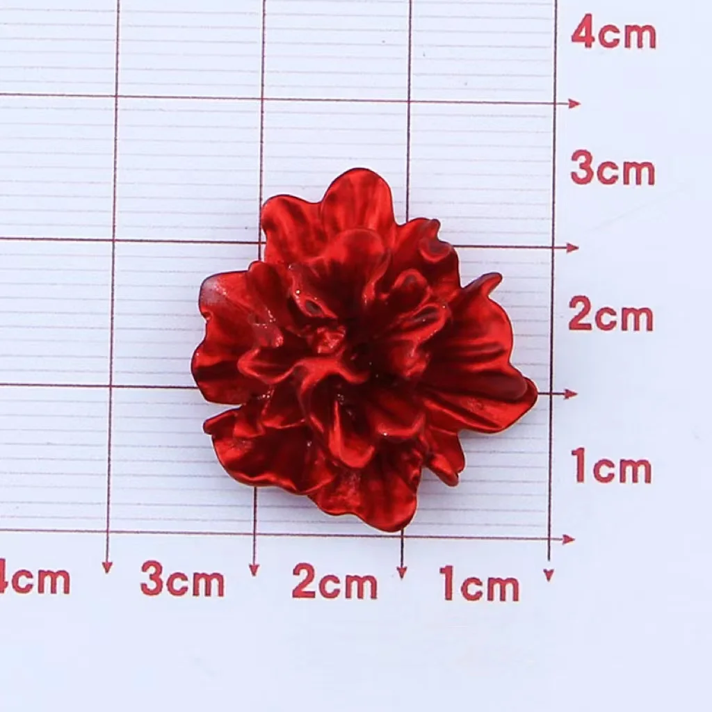 Jolis embellissements de fleurs en résine, bijoux exécutifs, 25x22mm, vente en gros, 50 pièces