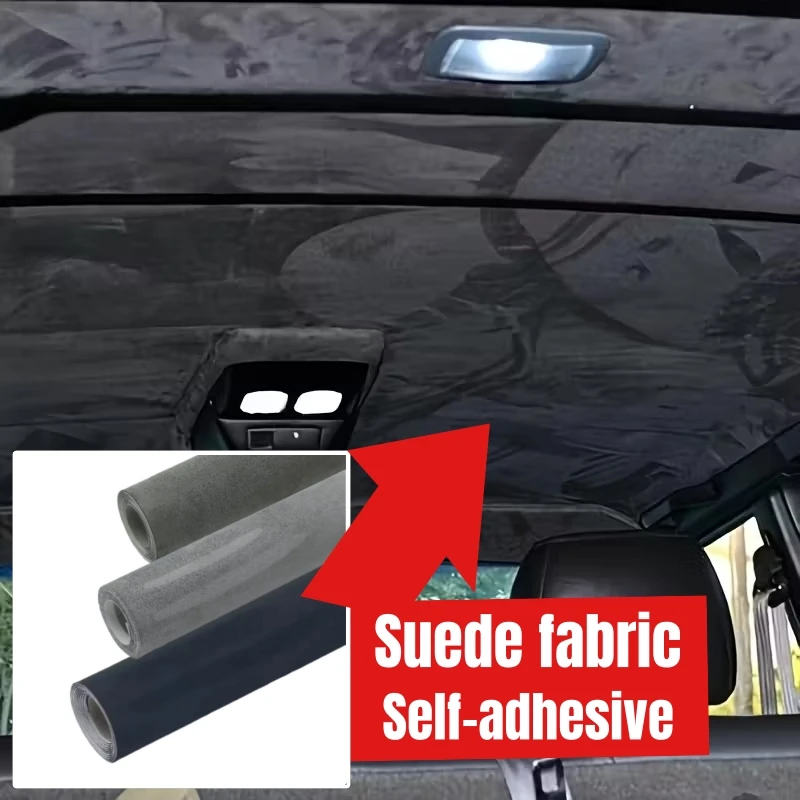 

Max 50×300cm Self-Adhesive Suede Fabric Suitable for Car Interior Modifications/Renovate Velvet Sticker Roll DIY Furniture Decor