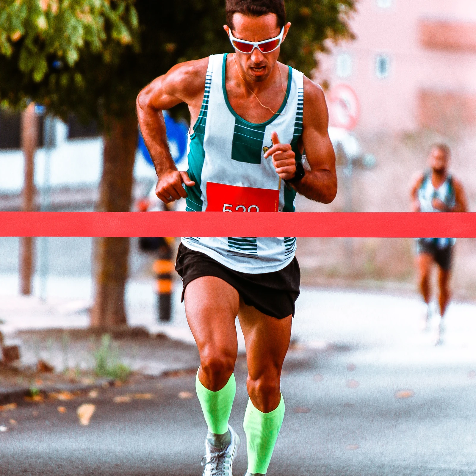 

1 Roll Athletics Finish Line Red Sturdy Nylon Ribbon Durable Wear-Resistant Smooth Surface Competition Running Track Victory