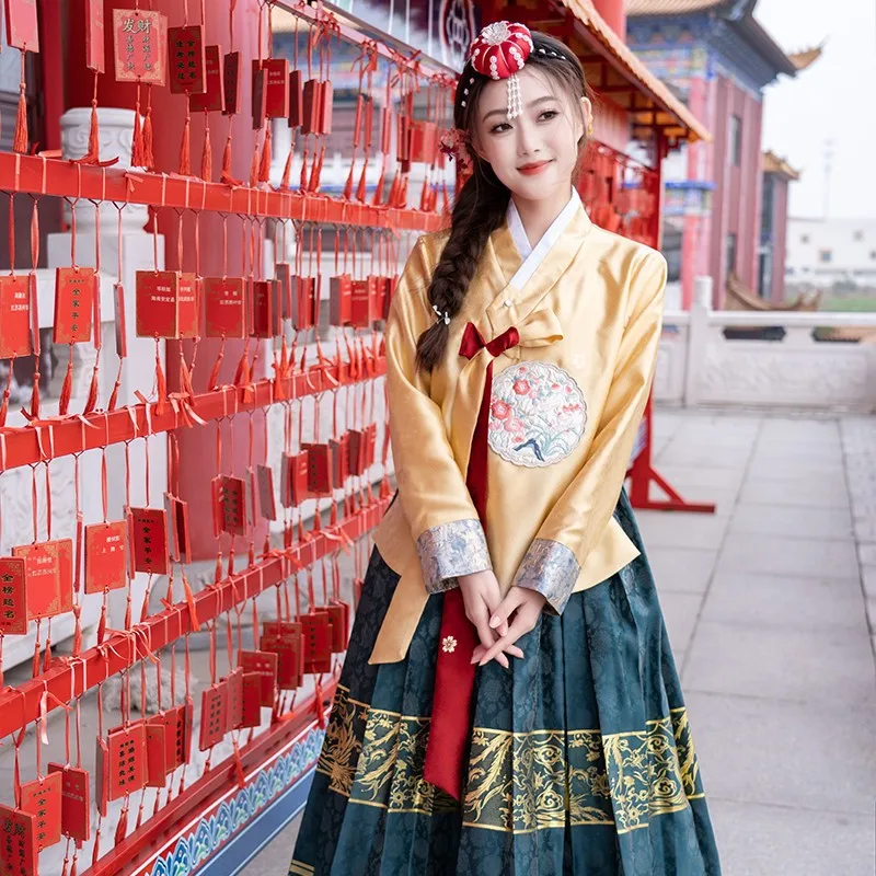 Asian Palace Cosplay Performance Clothing Wedding Dress Traditional Hanbok Dress Korean Fashion Ancient Costumes Minority Party