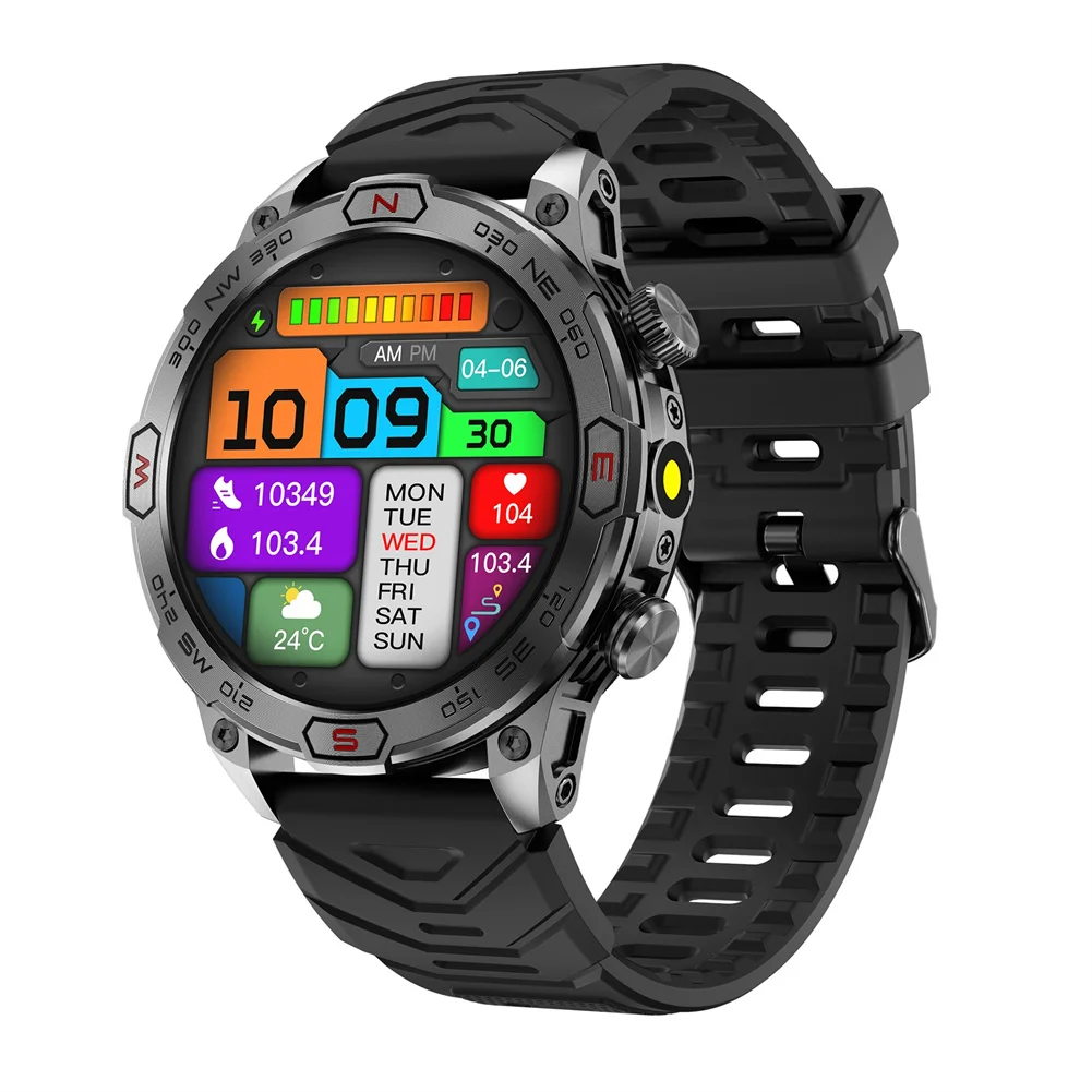 KC86 Smart Watch Heart Rate Blood Oxygen Blood Pressure Monitor Message Reminder 1.43