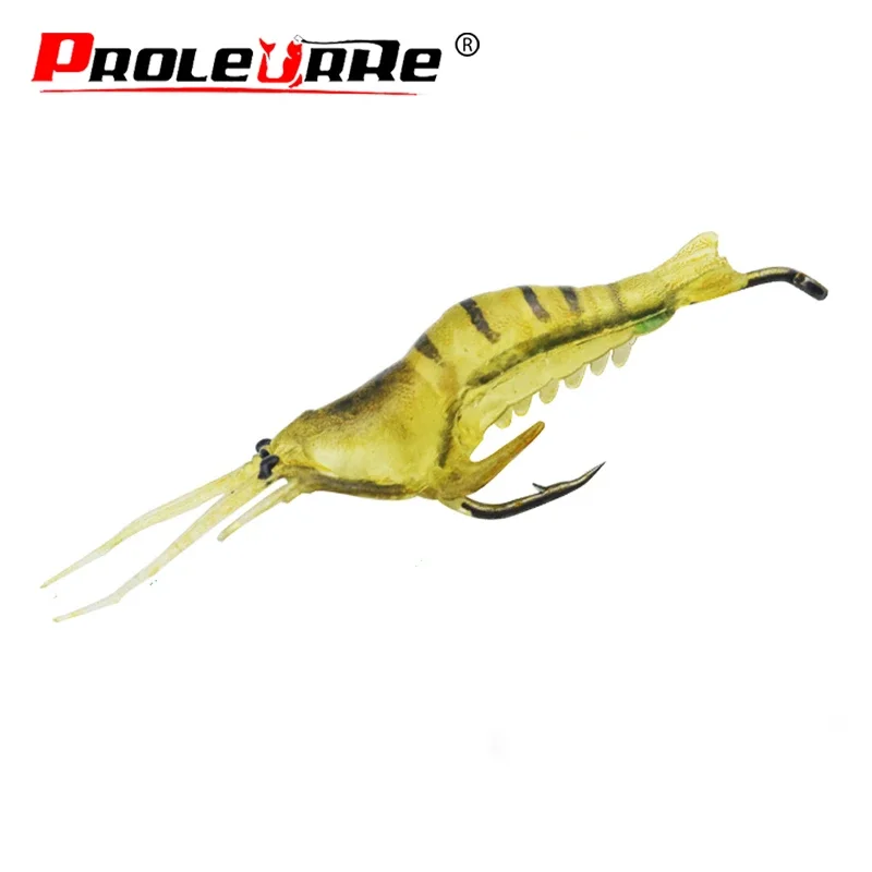 

5Pcs Shrimp Soft Lure 4cm 1.3g Fishing Artificial Bait With Hook Swivels Anzois Para Pesca Sabiki Rigs Fishing Lure