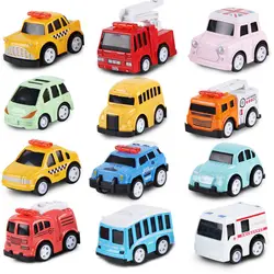 Children's Puzzle Toys Mini Simulation Alloy City Rescue Team Bus Car Toy Model Inertia Car Best Birthday Gift For Boys