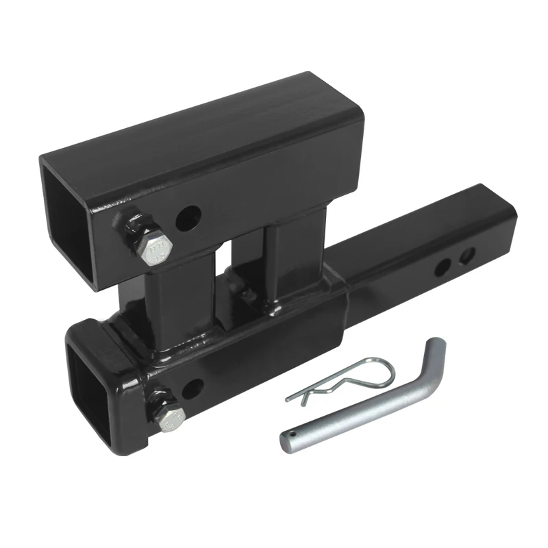 Dual 2-inch Extension Receiver trailer hitch for use trailer arm install