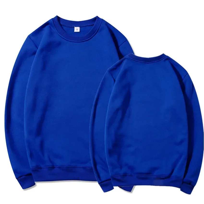 Einfache Rundhals-Sweatshirts für Herren und Damen, Frühling und Herbst, warme, bequeme, mit Fleece gefütterte Pullover-Oberteile, sportliche, lässige, locker sitzende Pullover – Detail 19