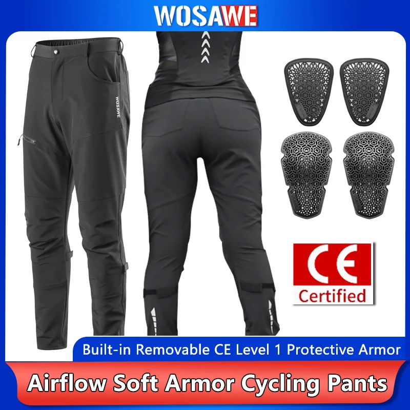 

WOSAWE Motorcycle Pants Riding Motorbike Trousers Breathable Outdoor Soft Protective Gear Motocross Daily Motorcycle Equipment