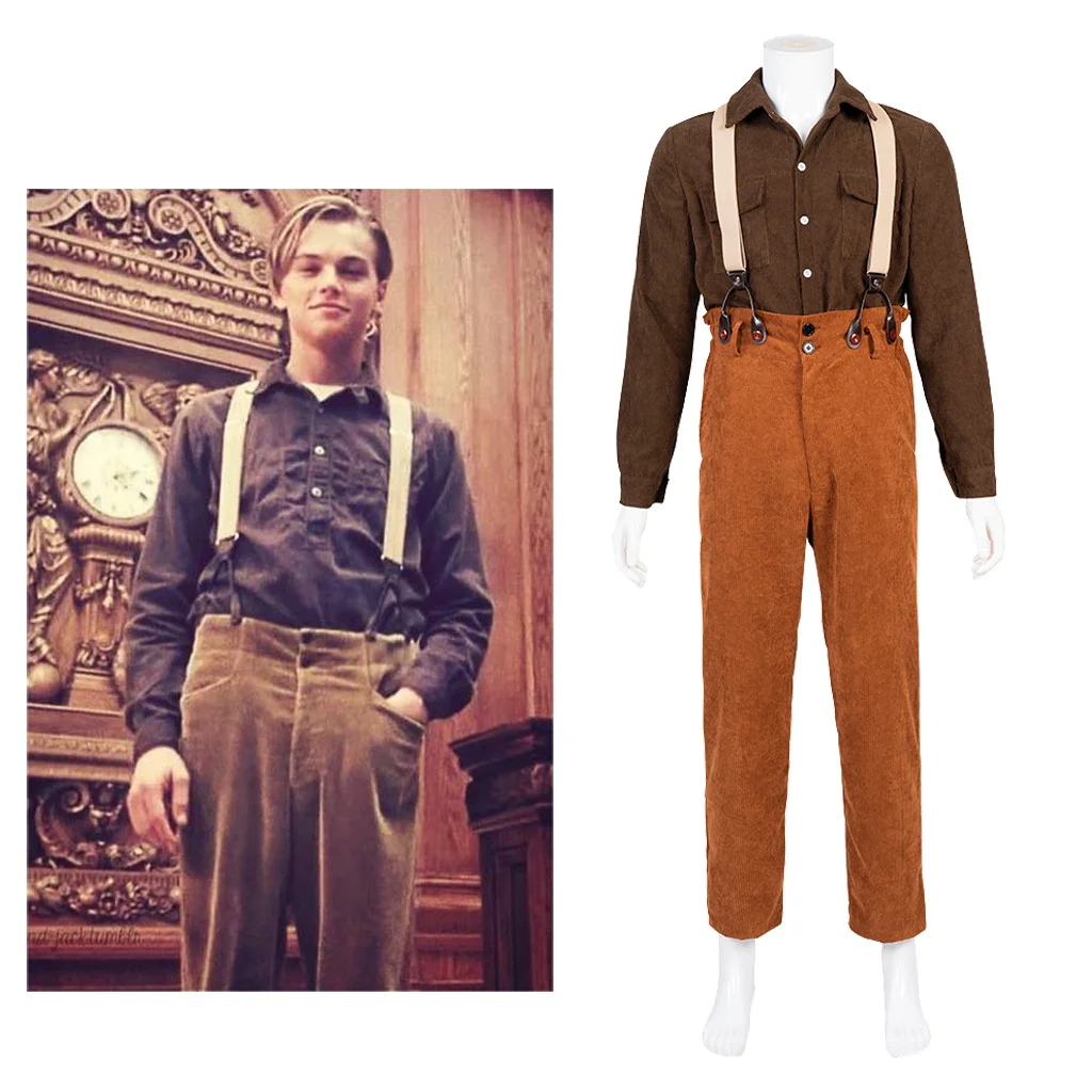 

Movie Titanic Jack Dawson Cosplay Costume Uniform 1912s Victorian Edward VII Adult Men Jack Dawson Costume Fantasy Suit Full Set