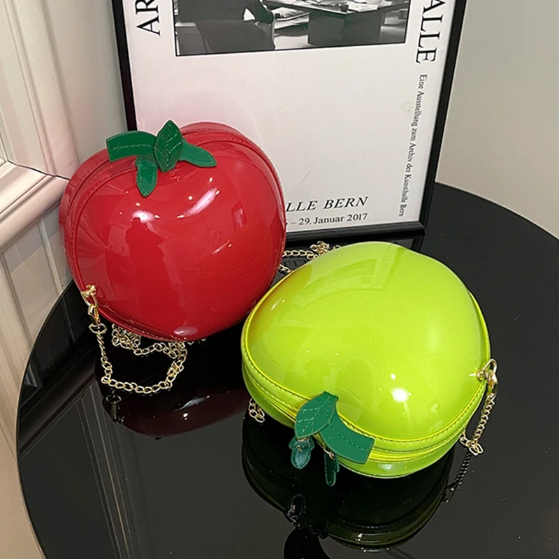 

Круглый дизайн, забавная сумка для женщин и девочек, трендовая мини-сумка через плечо для телефона, японское милое яблоко, креативная сумка, женский красный кошелек