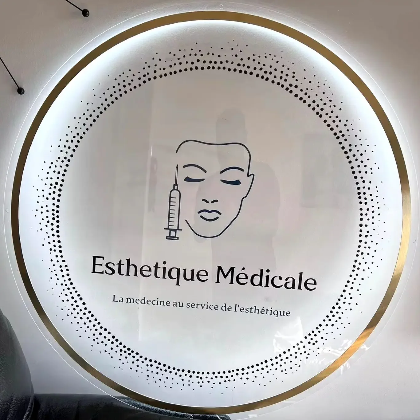 

Custom Acrylic Business Logo Neon Lights Wall Personalised Sign Business Office Logo Beauty Salon Plaques Hair Studio 3D Sign