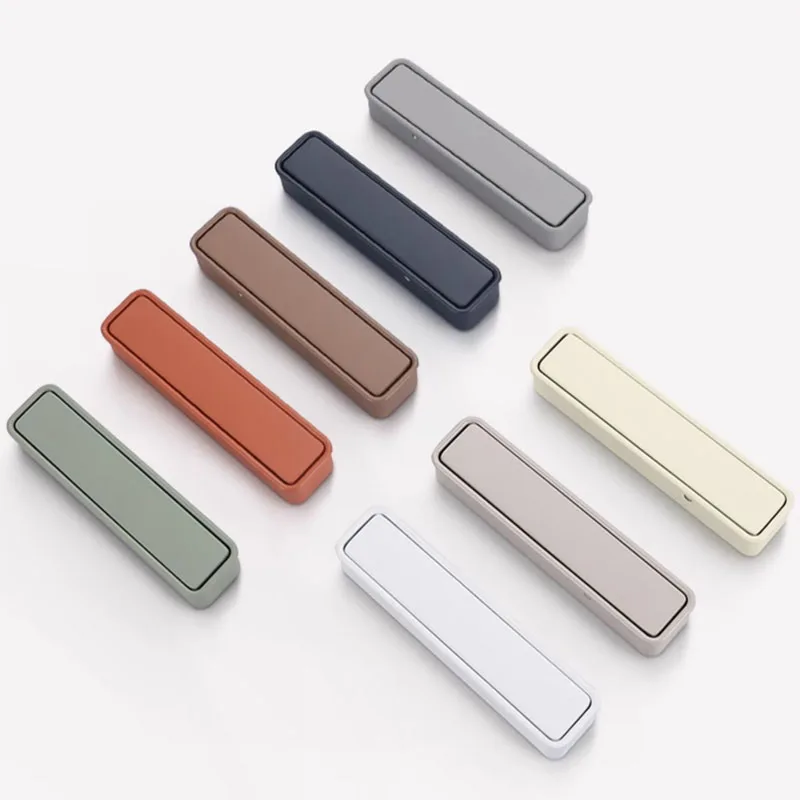 1PCS Embedded Handle Gray Minimalist Wardrobe Door Handle Invisible Slot Embedded Concealed Cabinet Drawer Small Pull Tab
