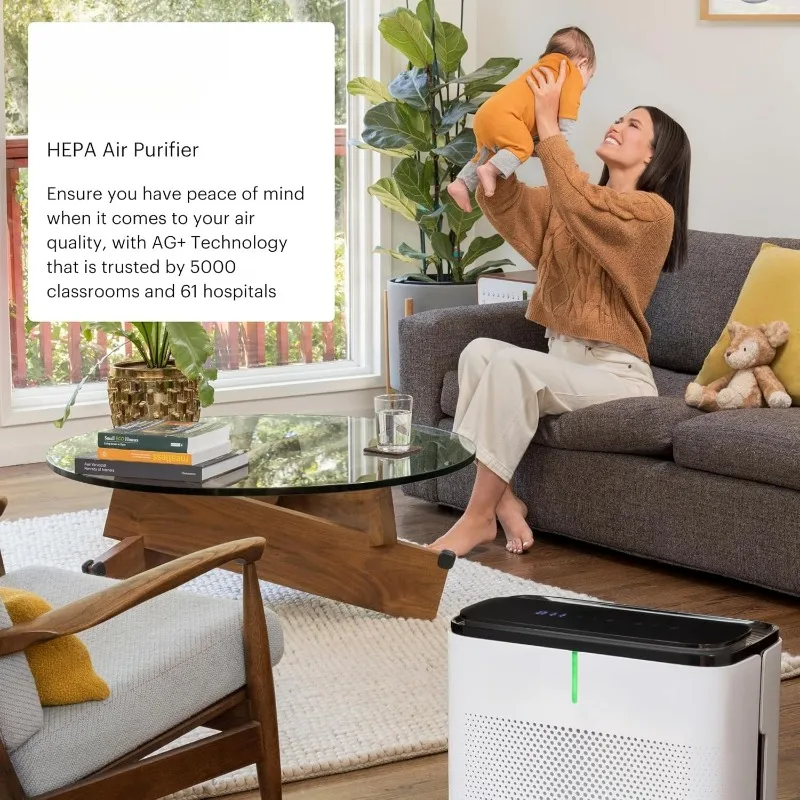 P700BB-W Pro  Clean Air With Aurabeat AG+ Technology for Bedroom, Home Office, Reduces Odor from Smo