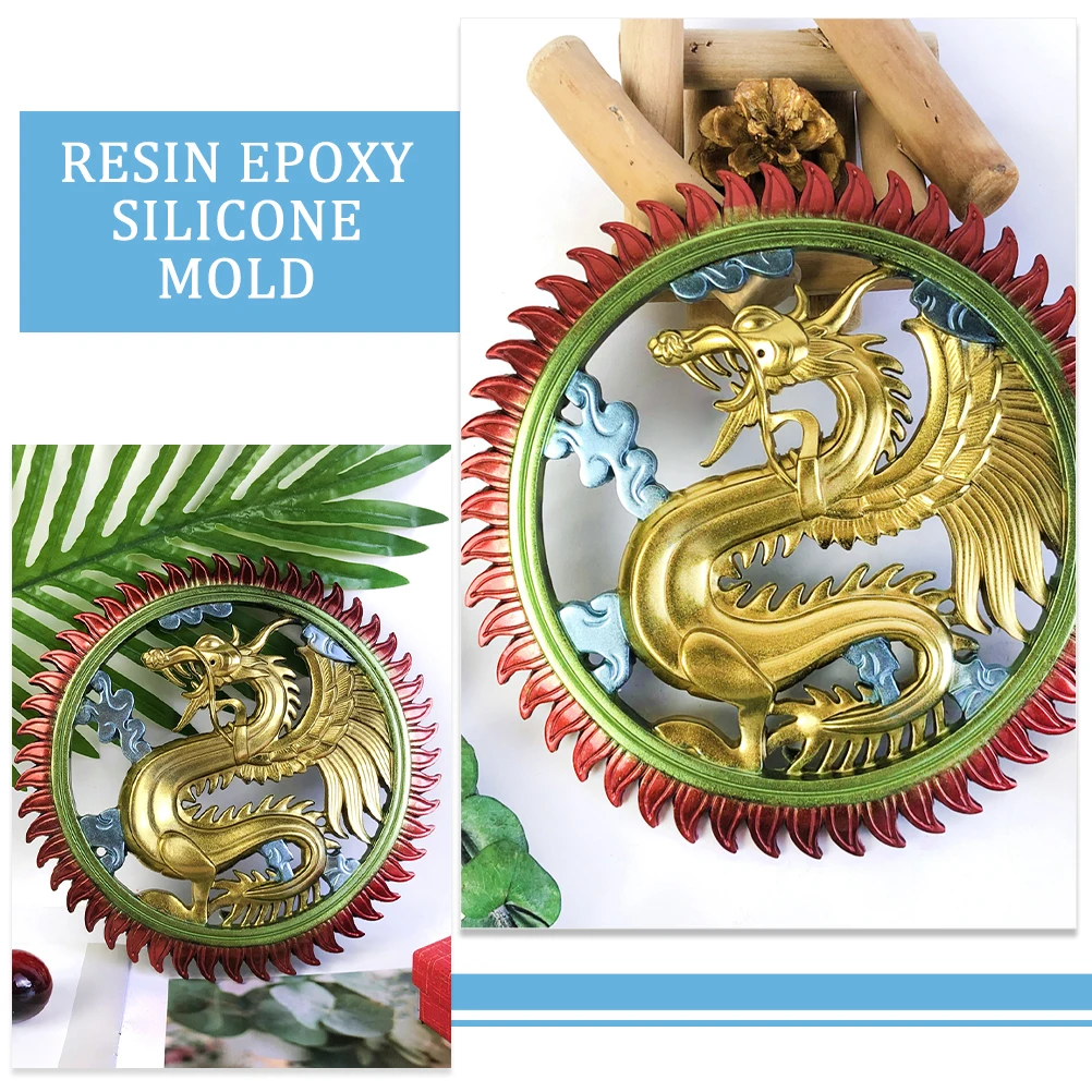 

Dragon Decorative Mold Silicone Resin Molds for DIY Craft Flexible Durable Material Jewelry Accessories Dragon Embossment