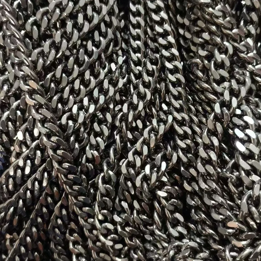 

Модная цепочка из чистого титана, 1 метр, 9,5/10,5 мм, кубинское плетение, ультралегкая, устойчивая к ржавчине, для сумок, ожерелий, браслетов (DIY)