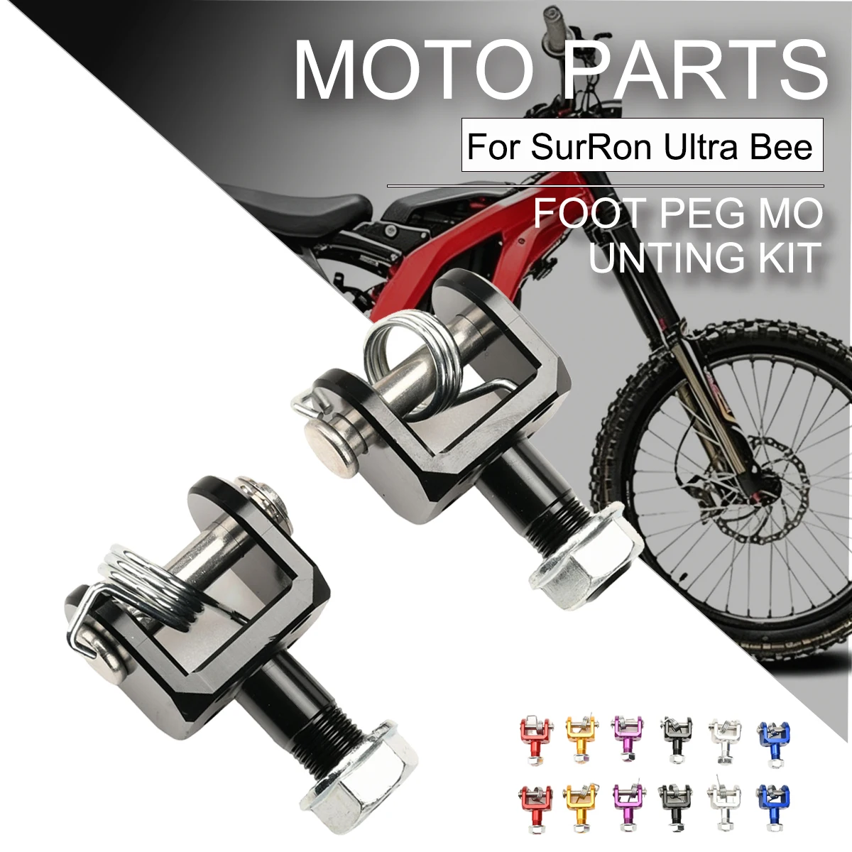 

Motorcycle Accessories For Surron Light Bee X & S CNC Aluminum Foot Peg Mount Bracket For Segway X160 X260 Footpeg Assembly