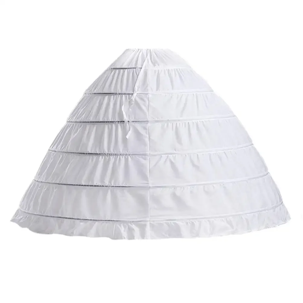 

Women Crinoline 6 Hoop Petticoats Skirt Slips Floor Length Underskirt for Ball Gown Wedding Dress