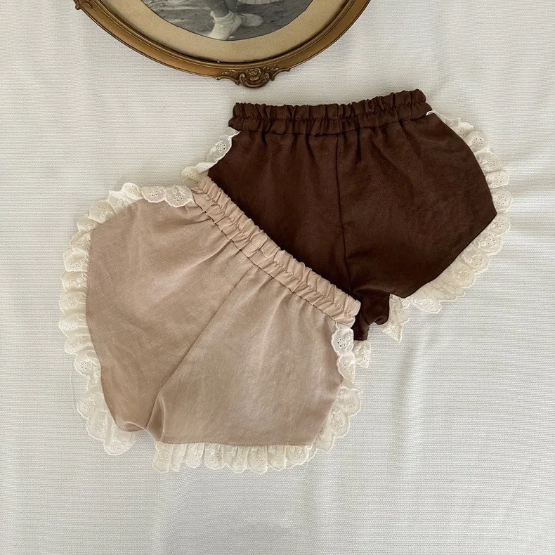 Baby Clothes Fashion Comfortable Loose Breathable Shorts 2024 Summer Korean Style Baby Girls Sweet Cute Playful Fresh Shorts