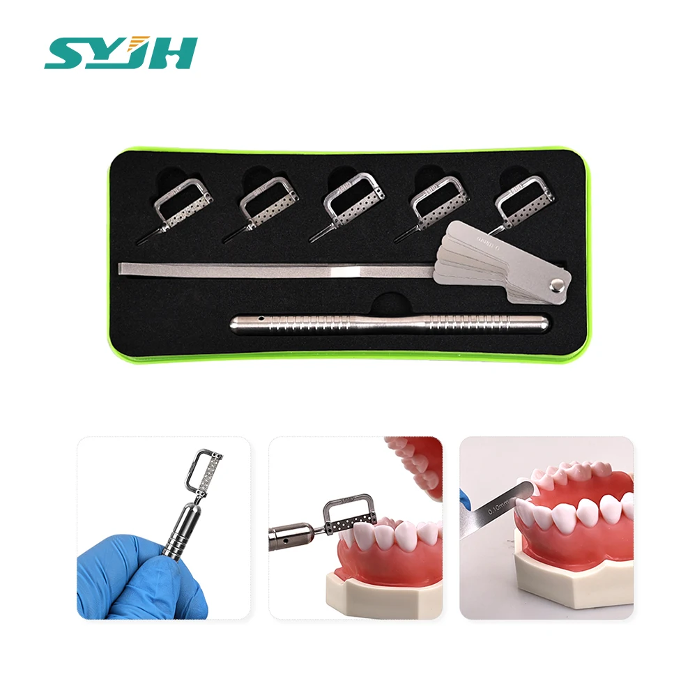 1 Set Dental Orthodontic Interproximal Enamel Reduction  Automatic Strip Double Sided With Handle Dentistry Instrument Tools