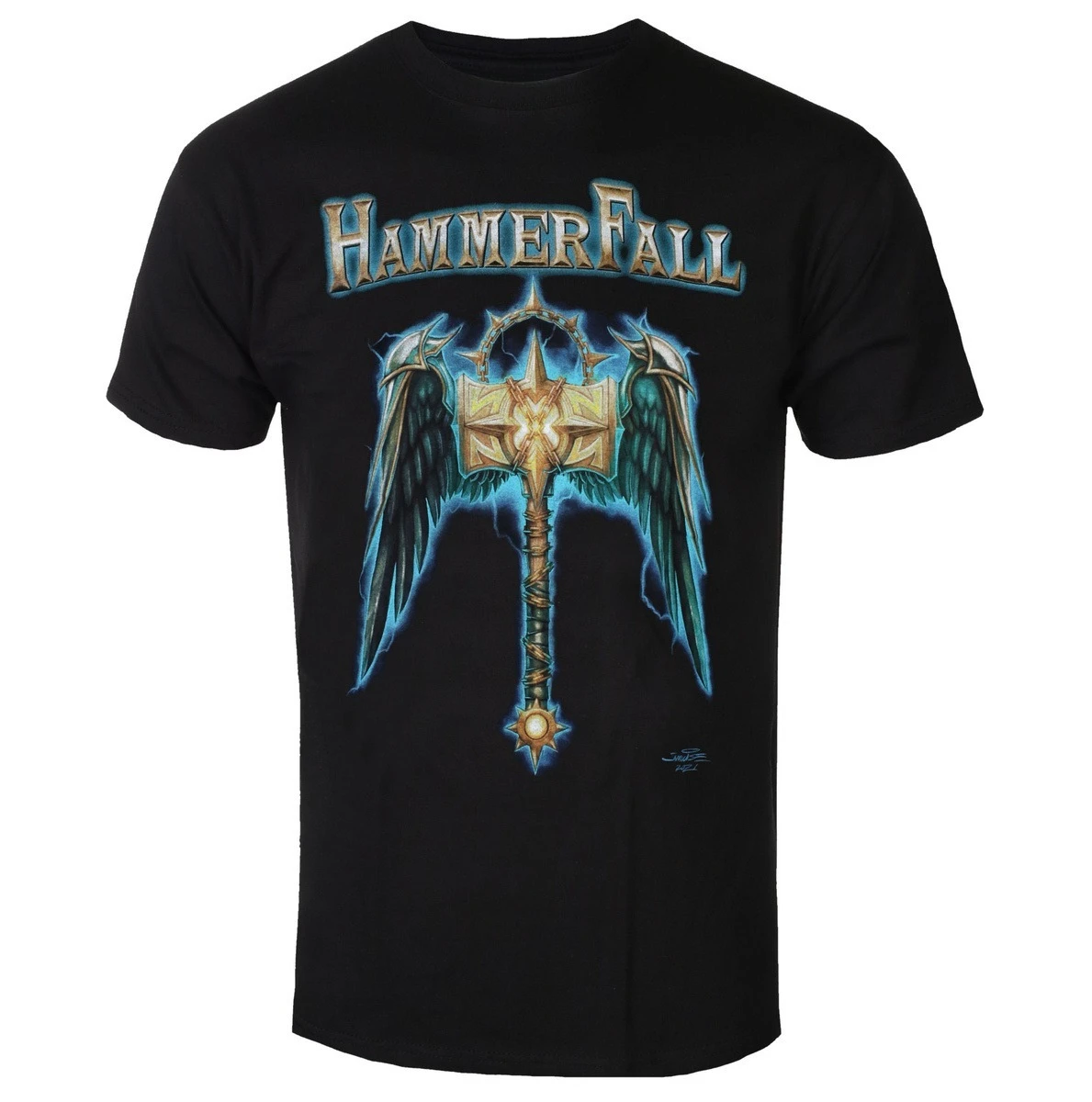 

Hammerfall Hearts on Fire Clothing Pattern Band Printing Summer Luxury Brand Cotton Men's and Women's T-Shirts Short Sleeves