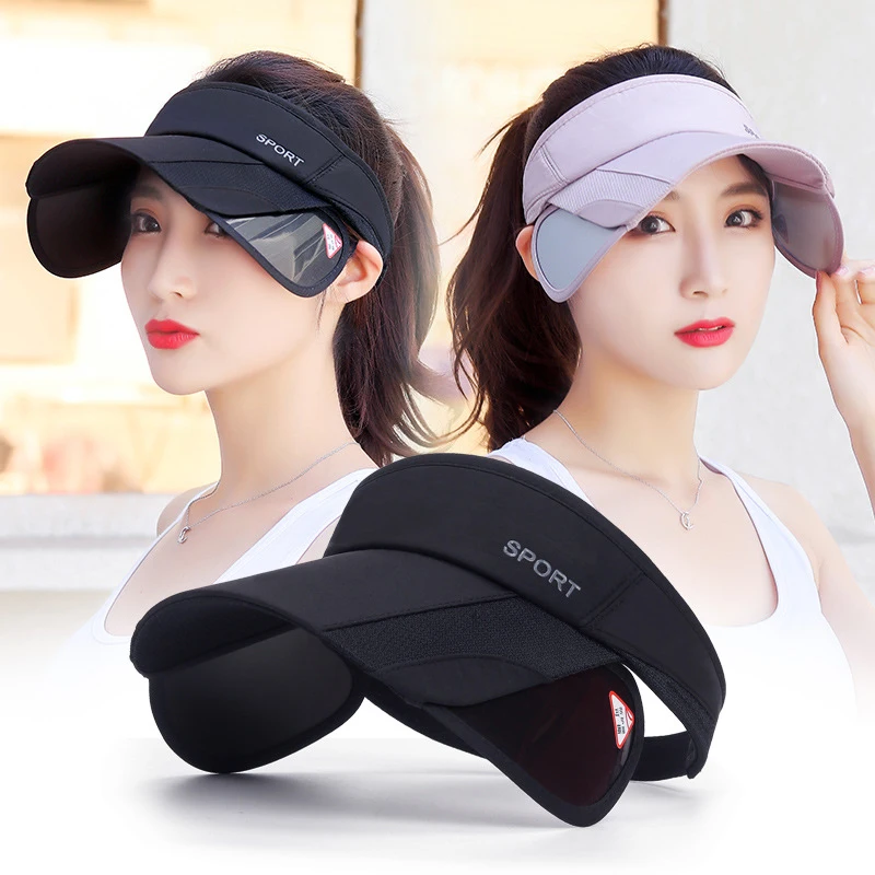 Summer Golf Hat Sun Visors Running Caps Adjustable Women\'s Sun Hats UV Protection Women Men Empty Tops Beach/Tennis Sport Hat