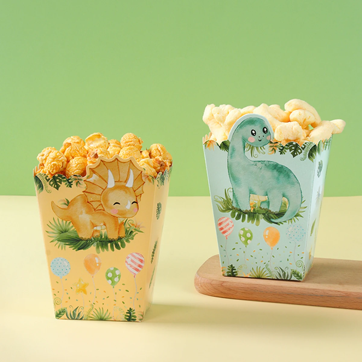 Dinosaur Theme Party Popcorn Boxes Candy Box Dino Dinosaur Party Decor Wedding Baby Shower Kids Girls Birthday Party Supplies