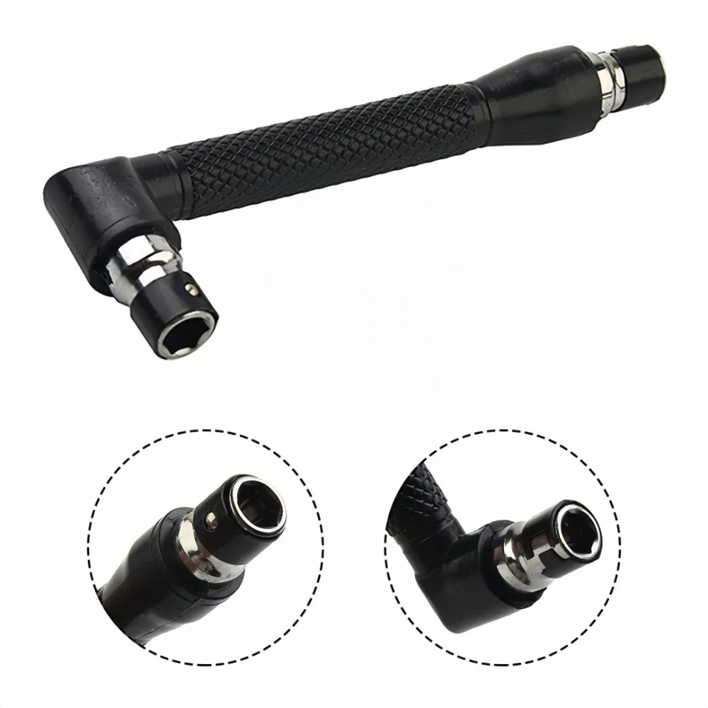 L-type 1/4 Hex Screwdriver Head 90 Degree Double Headed Handle 6.35mm Wrench Tool Suitable for Home and Garage Manual Tool Set