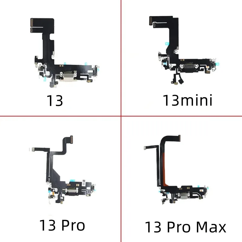 Charging Port Flex Cable for iPhone 11 12 13 14 Pro Max  USB Charger Dock Connector With Microphone Ribbon Repair view 2